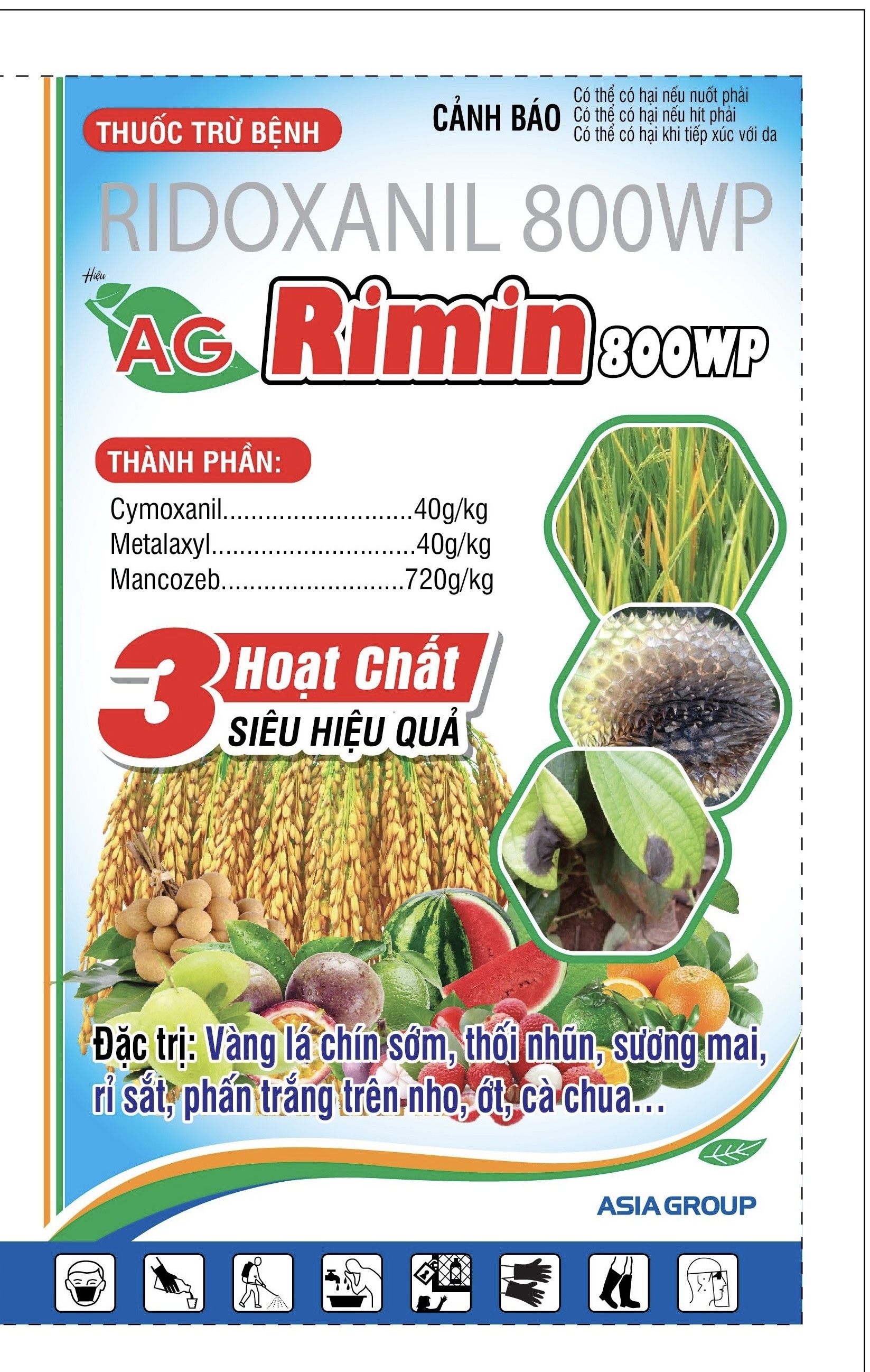 Thuốc trừ bệnh Rimin 800WP
